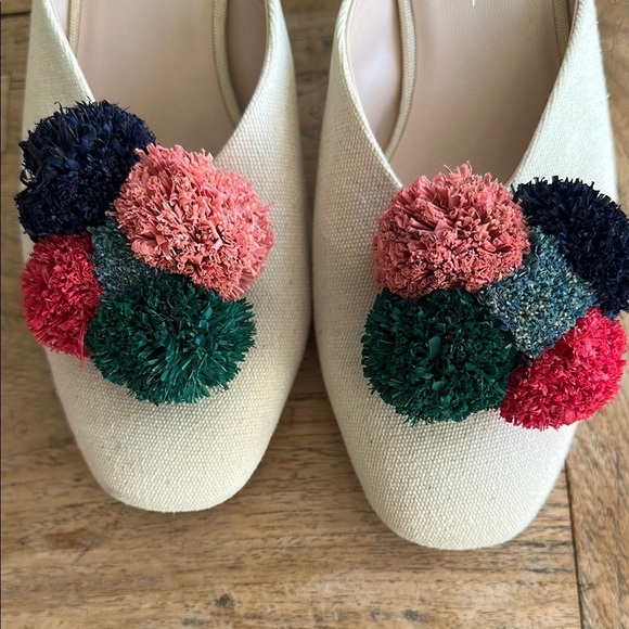 Loeffler Randall Lulu Pom Pom Mules – Canvas – Size 7 – GUC - Picture 4 of 8